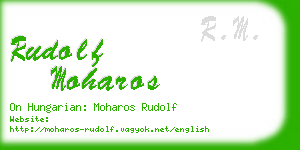 rudolf moharos business card
